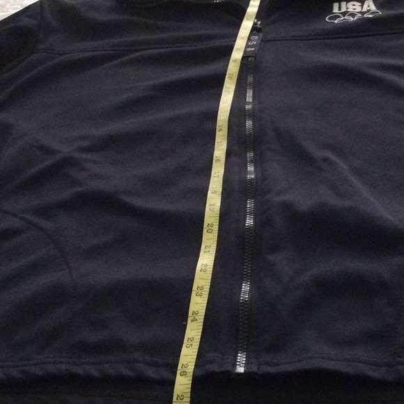 USA Olympic Jacket with zipper front size XL color dark navy blue polyester.#200 - Picture 4 of 5